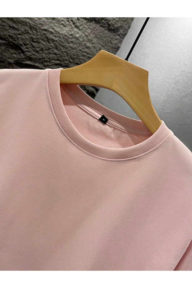 Gülen Yüz Detaylı Bisiklet Yaka Basic T-shirt